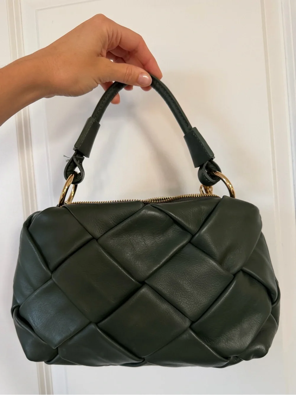 Stella Bianca Shoulder Bag in Olive Green